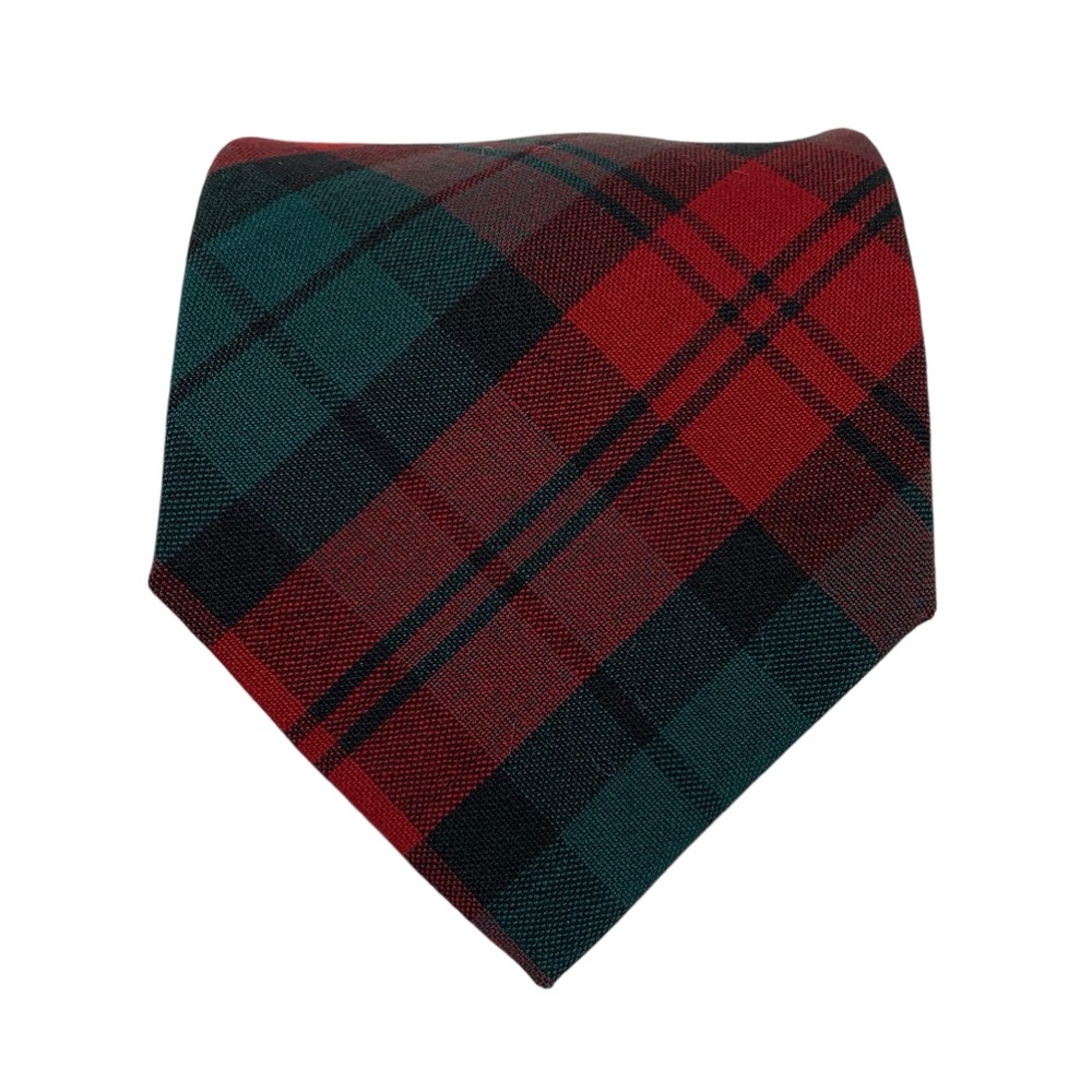 🇺🇸 Pendleton Red & Green Plaid 100% Wool Tie (Christmas Festive Holiday)